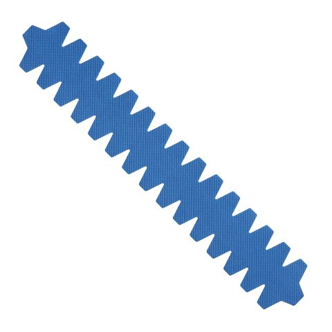NomadX Toothed padel racket edge protector in Carbon Fibre Blue, unpackaged, diagonal view