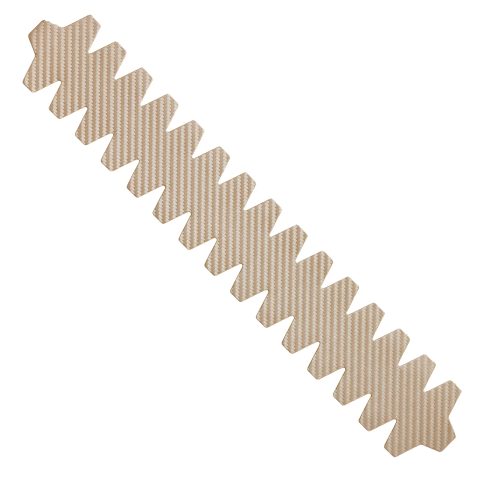 NomadX Toothed padel racket edge protector in Carbon Fibre Gold, unpackaged, diagonal view