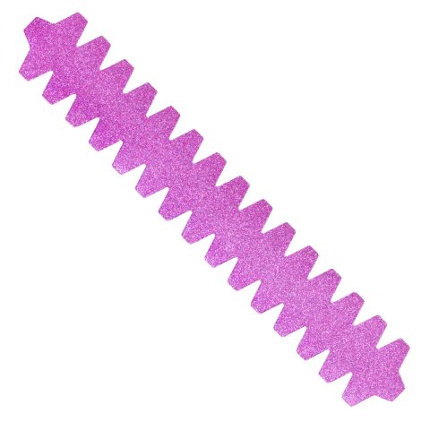 NomadX Toothed padel racket edge protector in Glitter Baby Purple, unpackaged, diagonal view
