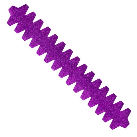 NomadX Toothed padel racket edge protector in Glitter Purple, unpackaged, diagonal view