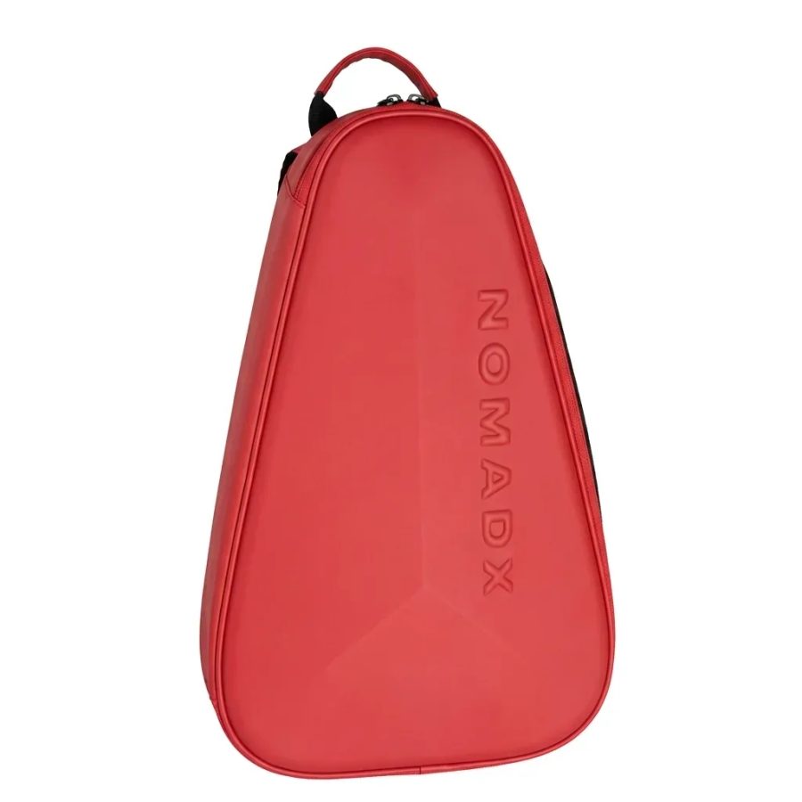 NomadX Small hard-shell padel backpack in Cherry Red, three quarter view