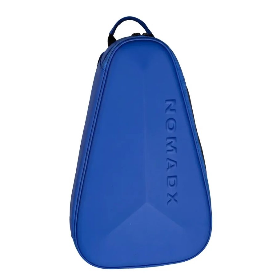 NomadX Small hard-shell padel backpack in Electric Blue, three quarter view
