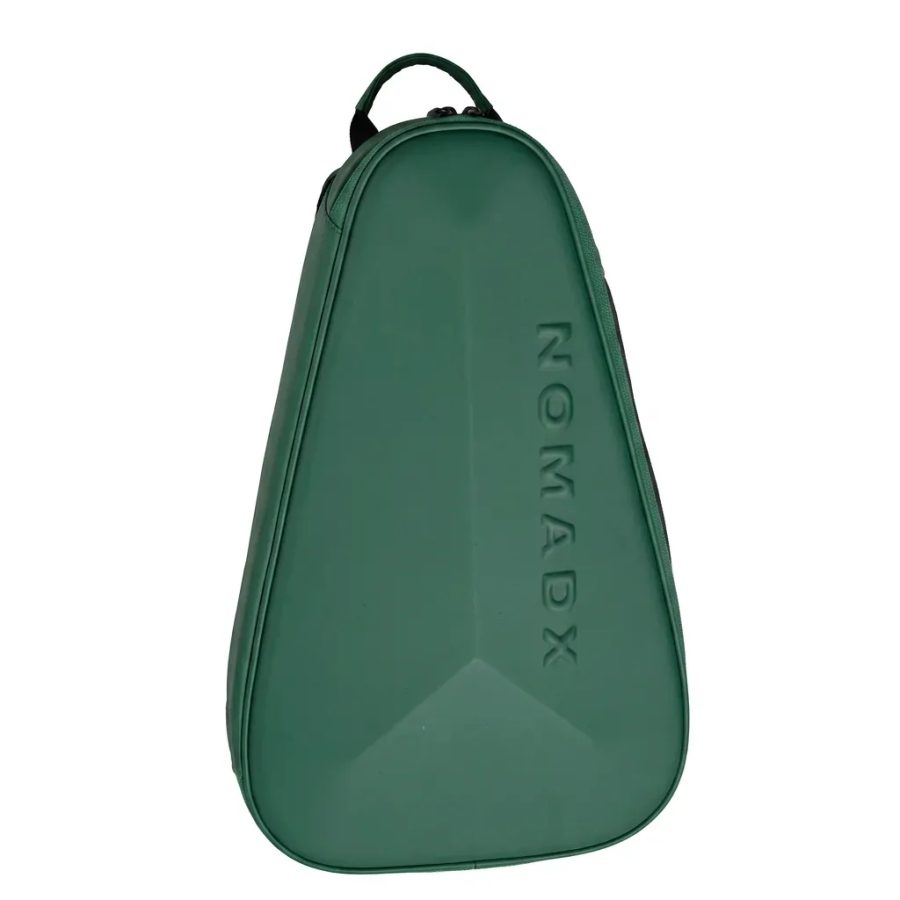 NomadX Small hard-shell padel backpack in Forest Green, three quarter view