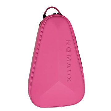 NomadX Small hard-shell padel backpack in Hot Pink, three quarter view