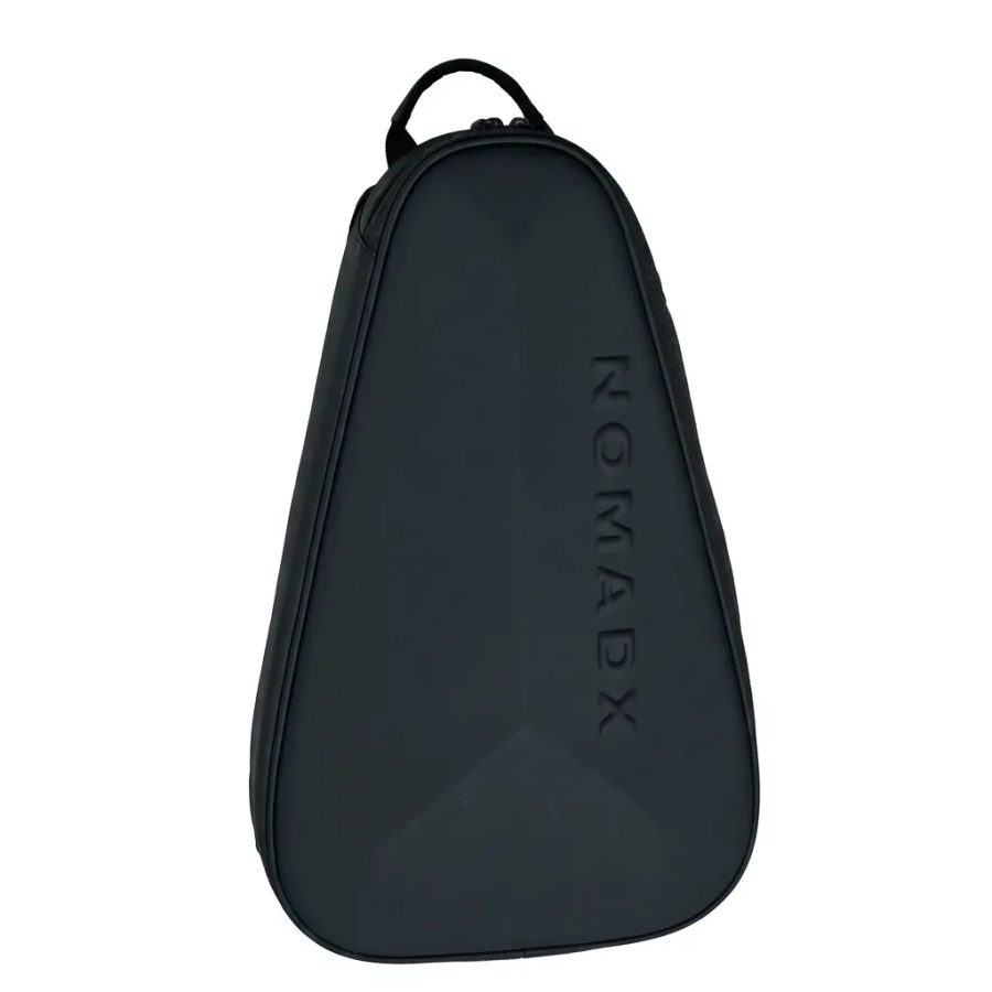 NomadX Small hard-shell padel backpack in Pitch Black, three quarter view