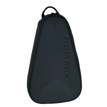NomadX Small hard-shell padel backpack in Pitch Black, three quarter view