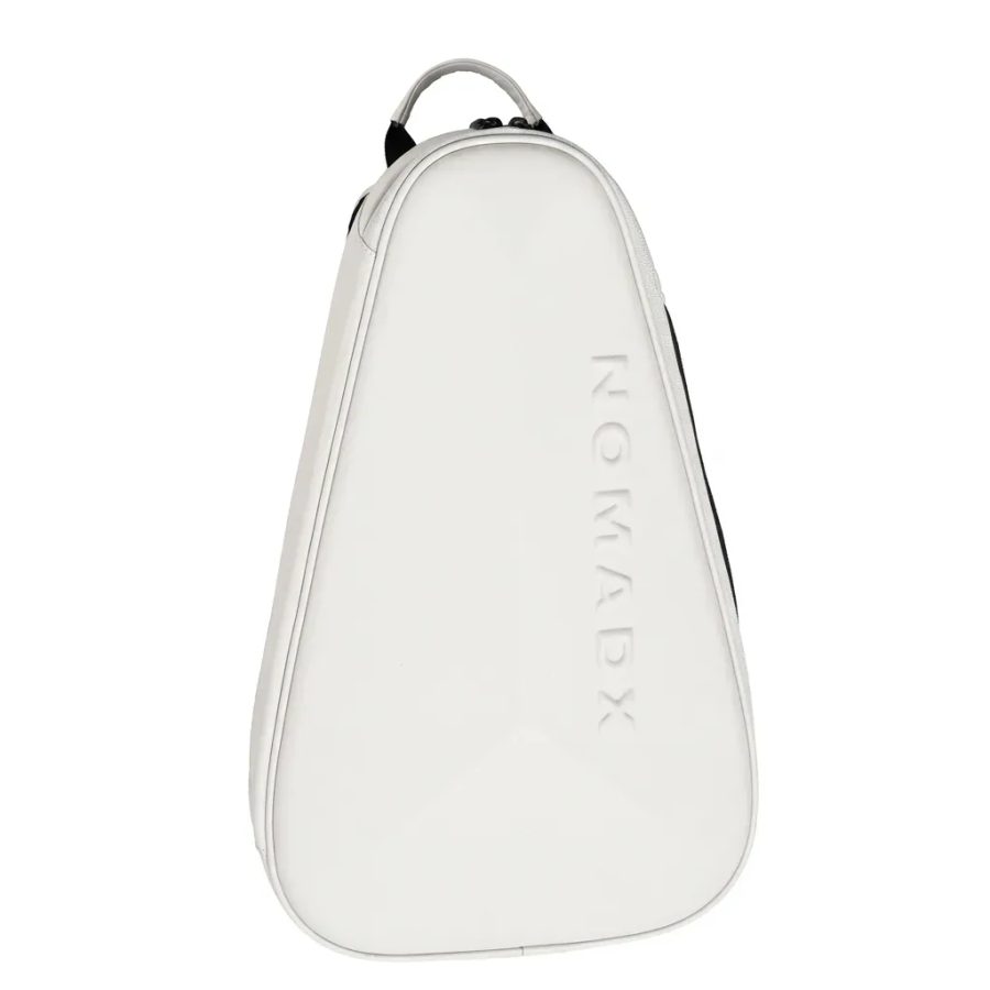 NomadX Small hard-shell padel backpack in Snow White, three quarter view