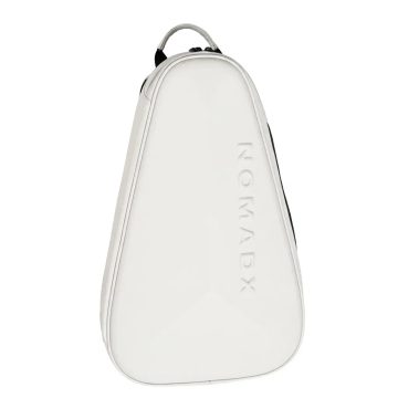 NomadX Small hard-shell padel backpack in Snow White, three quarter view